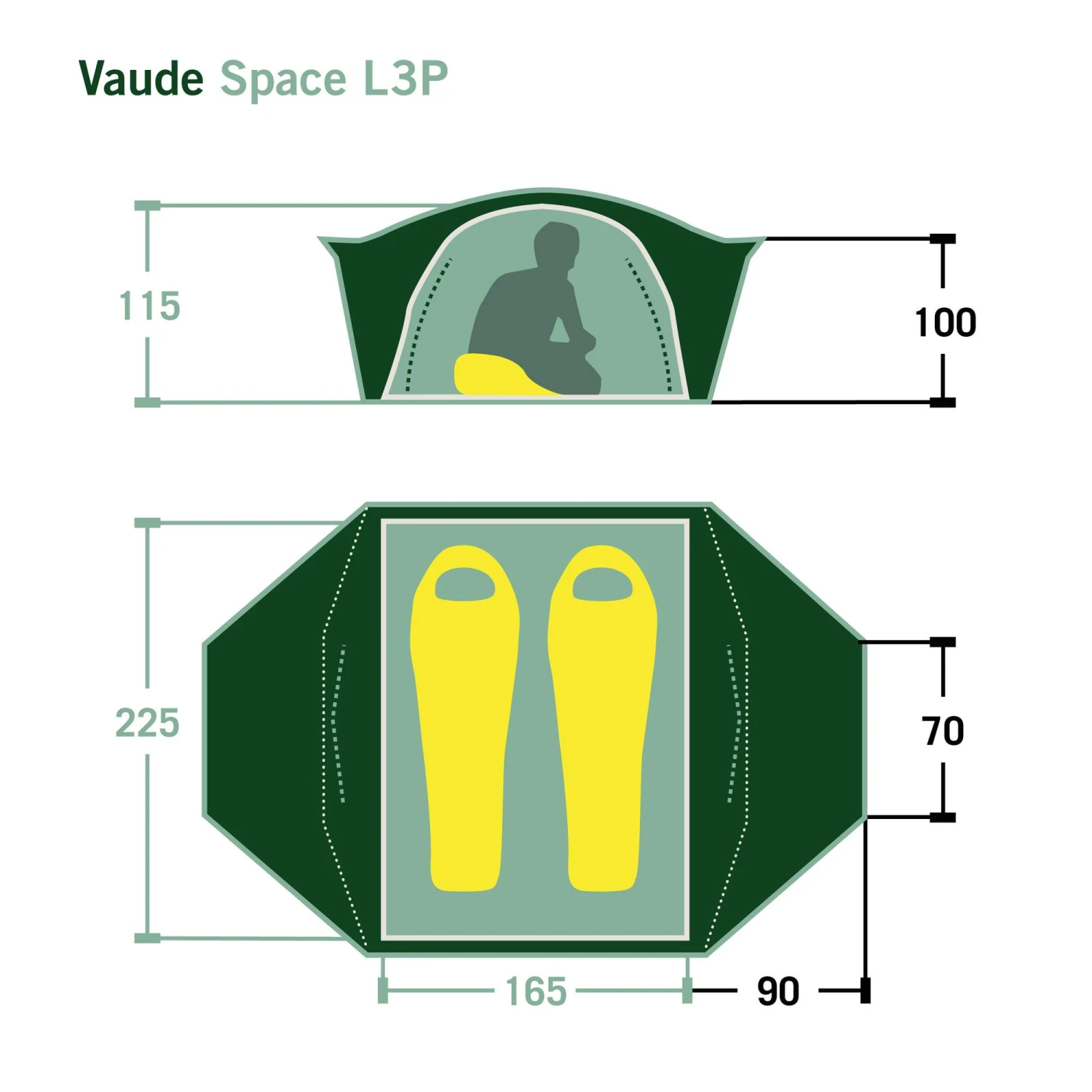 VAUDE SPACE L 3P - Kuppelzelt 4 VAUDE SPACE L 3P - Kuppelzelt – Bild 2